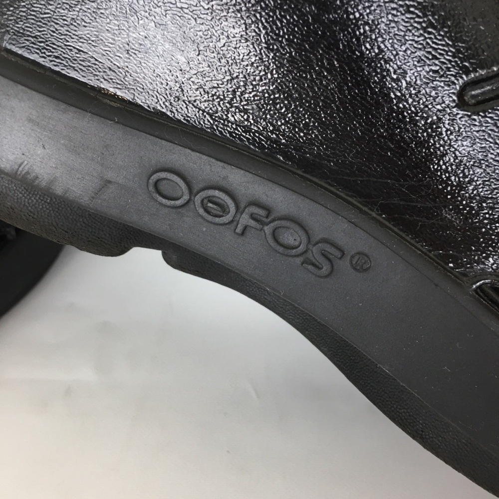 OOFOS Oocloog Luxe Recovery Shoes Men’s Size 9 Comfort Slip On Mules Clogs Black - Picture 8 of 14